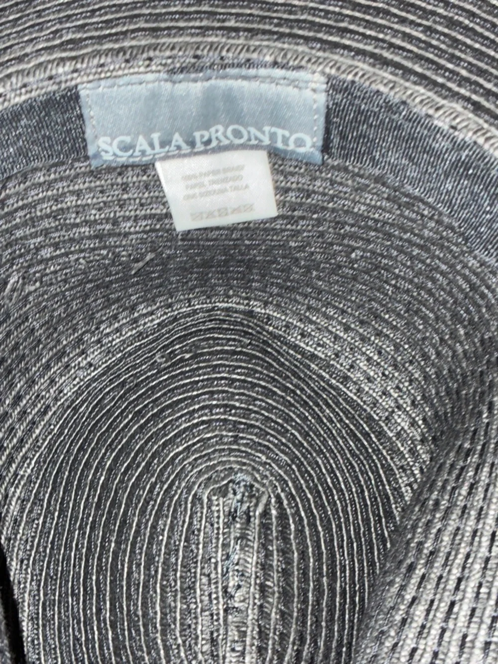 Scala Pronto Black Wide-Brim Woven Sun Hat‎
